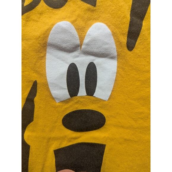 Youth XL Yellow Pluto Dog Shirt DISNEY “What up dog” Pluto Mickey Mouse - Picture 8 of 10